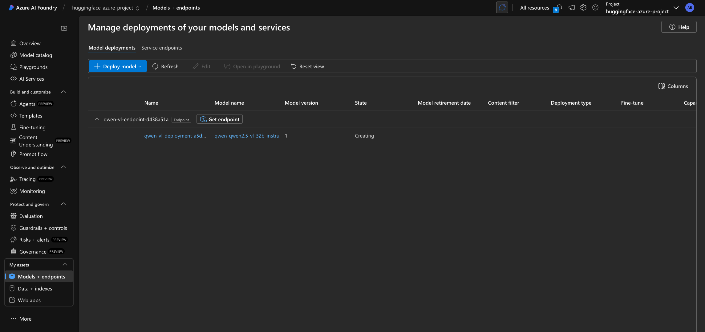 Azure AI Endpoint from Azure AI Foundry